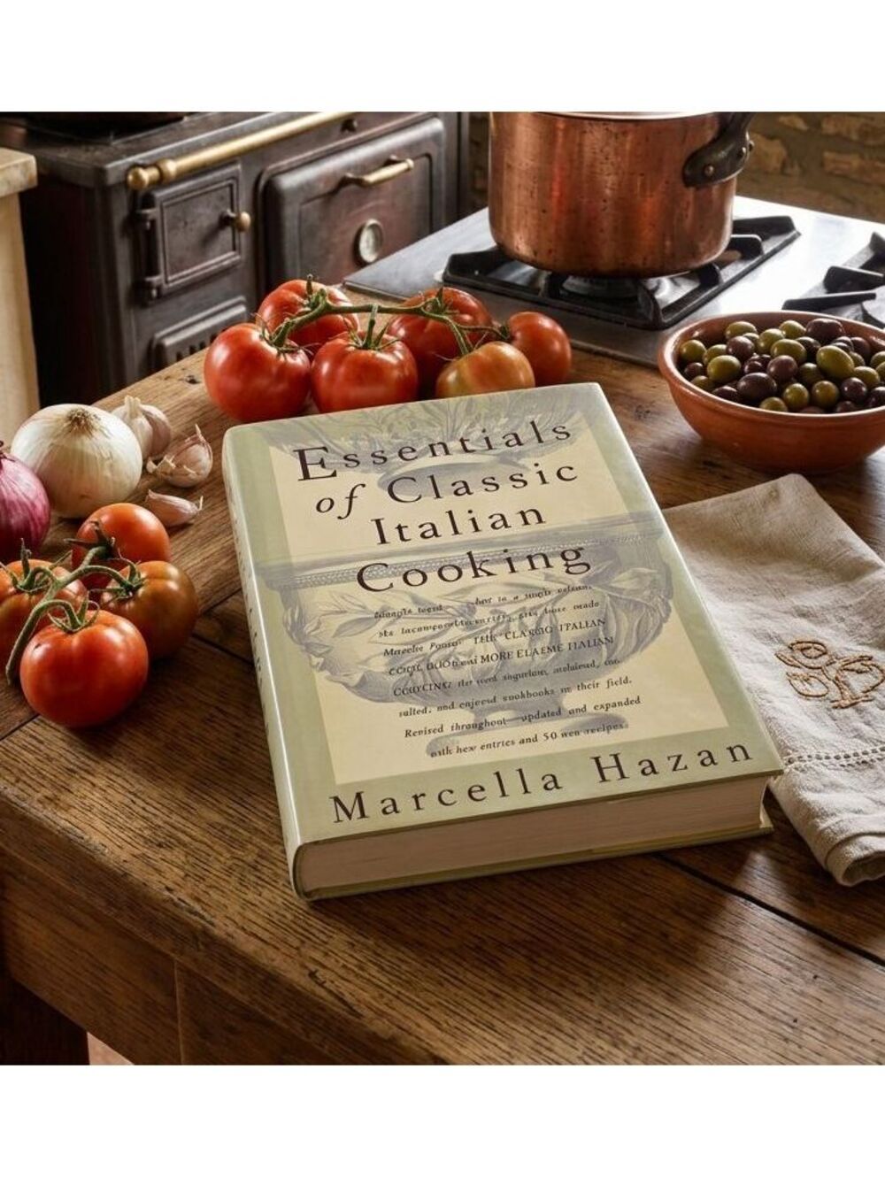 Marcella Hazan Essentials Classic Italian Cooking Hardcover 1994 7th Printing